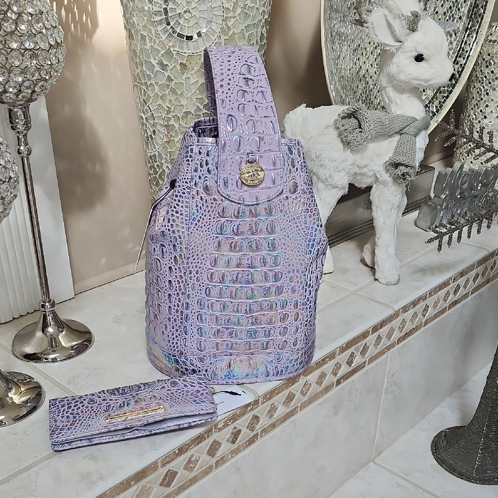 🌟💜 BRAHMIN ALLIE VIOLET WONDERLAND BAG & Matching ADY WALLET! 💜🌟